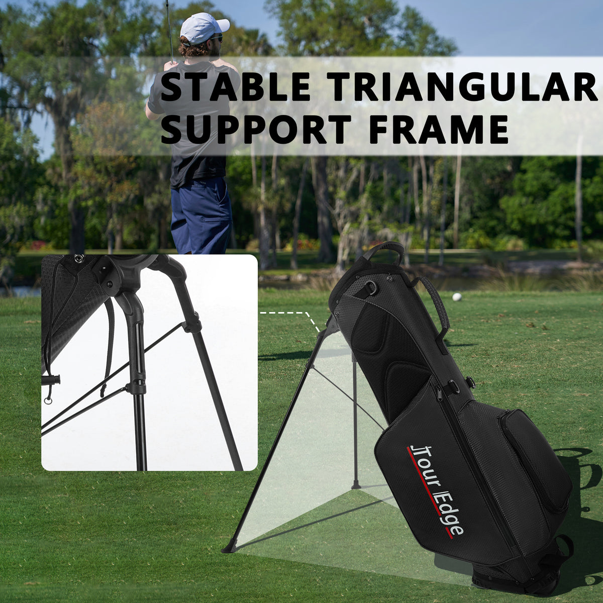 New Thickened Multi-functional Nylon Waterproof Lightweight Golf Cart Bag for Indoor/Outdoor Practice Range Golf Club Bag