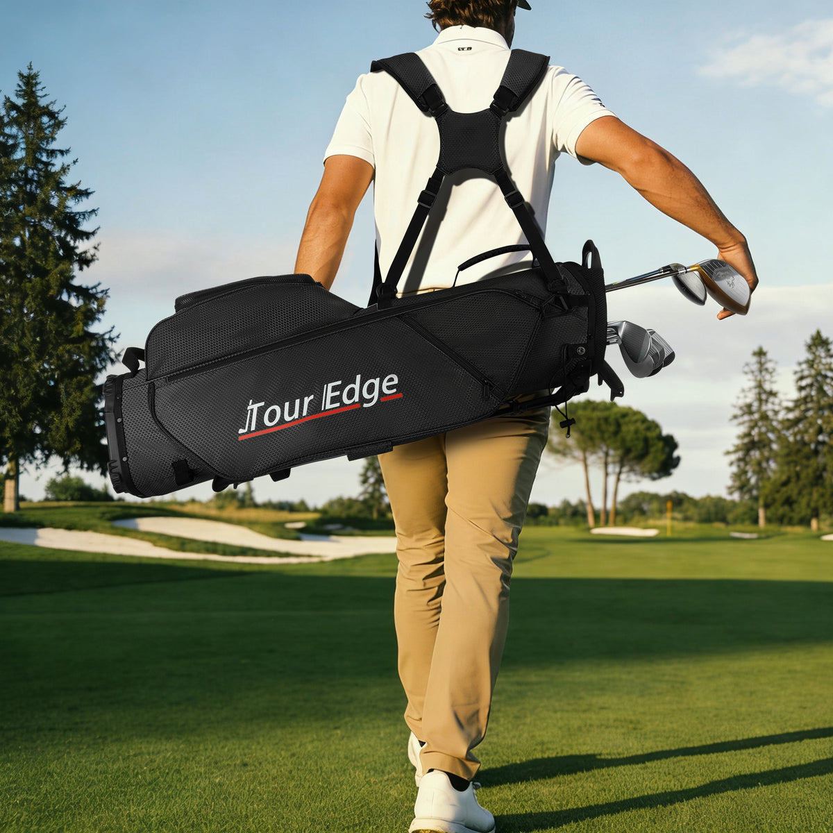 New Thickened Multi-functional Nylon Waterproof Lightweight Golf Cart Bag for Indoor/Outdoor Practice Range Golf Club Bag