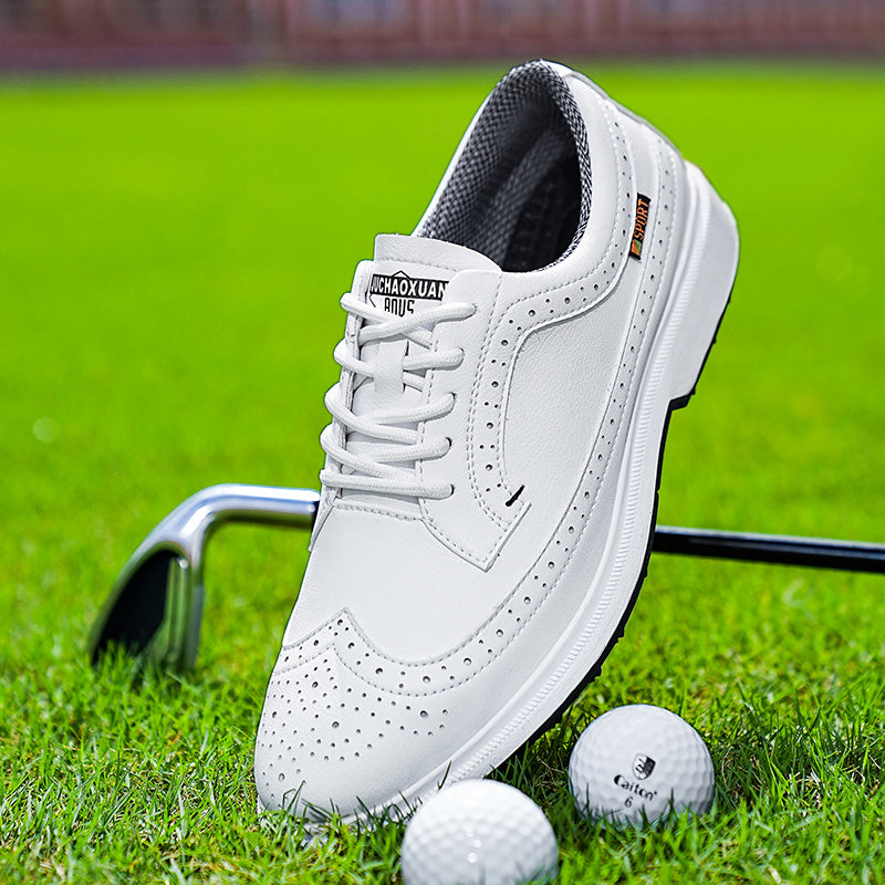 Manufacturer's direct supply of men's golf shoes, casual sports shoes, lightweight and wear-resistant men's shoes（white）