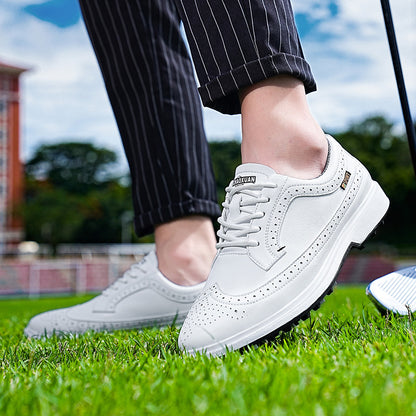 Manufacturer's direct supply of men's golf shoes, casual sports shoes, lightweight and wear-resistant men's shoes（white）