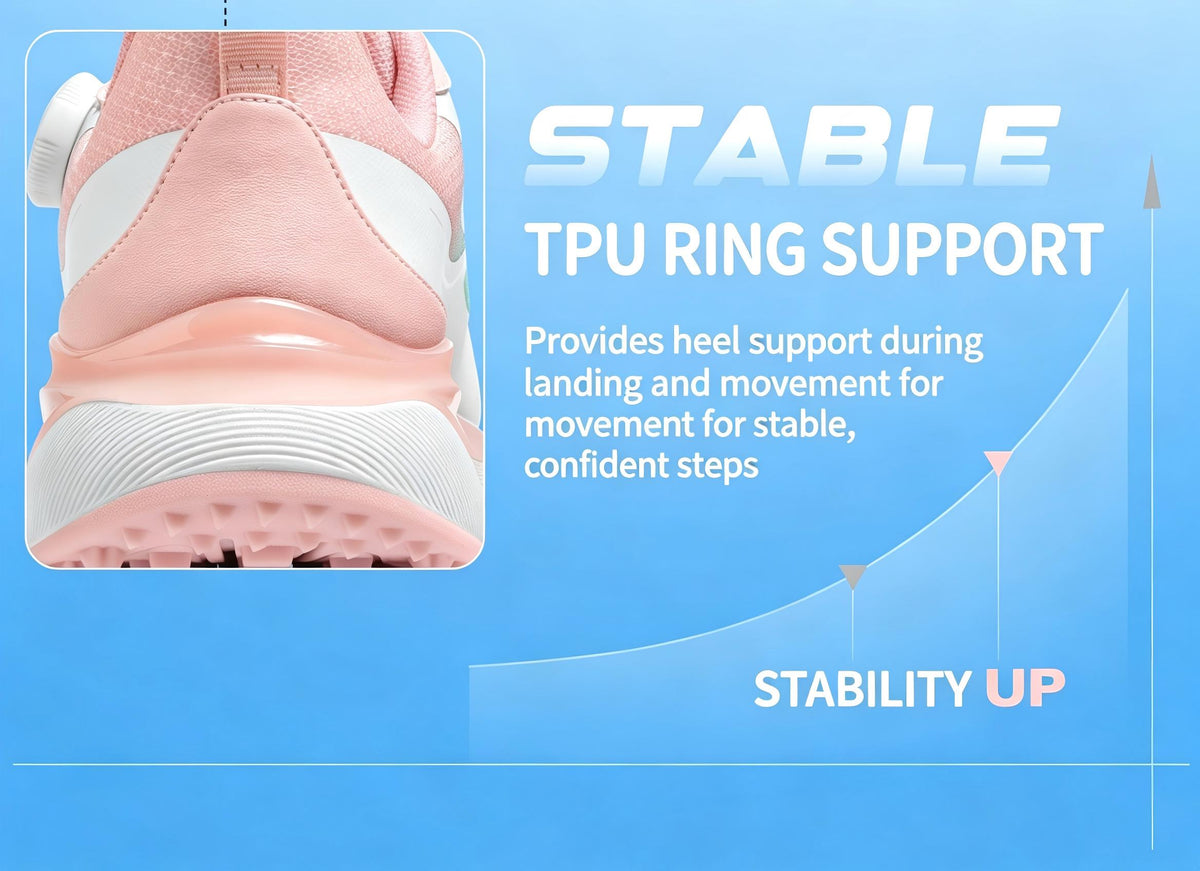 Children's Golf Shoes for Youth High Elasticity Shock Absorption Breathable Girl's Twisting Lacing Heat Dissipation Sports Golf Shoes